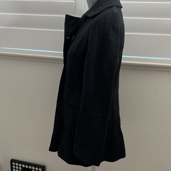 Women’s Banana Republic Navy Button Jacket Coat Medium - Picture 5 of 9